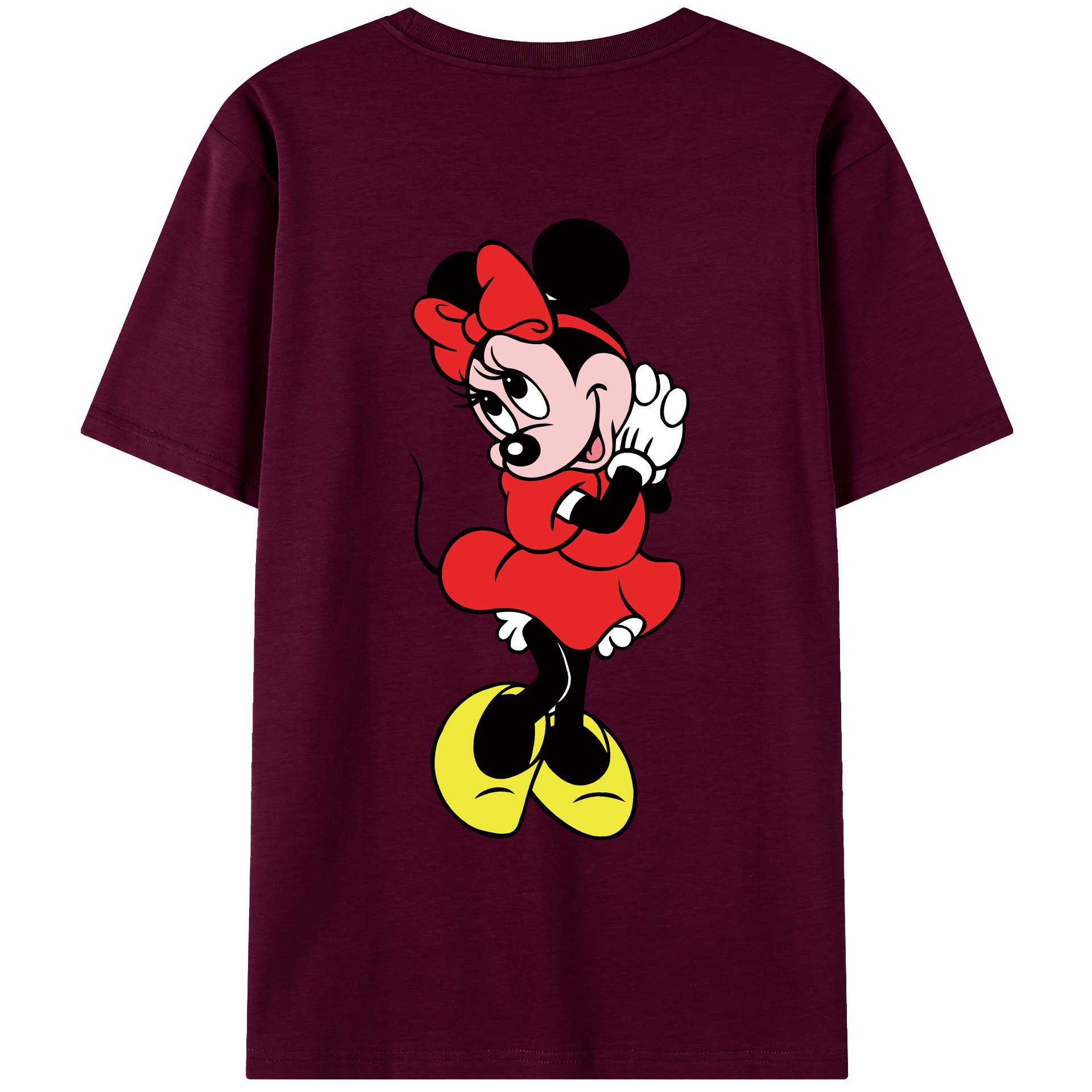 （画像用） ミッキーマウス Mickey Mouse レディース半袖Tシャツ(バックプリント)